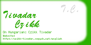 tivadar czikk business card